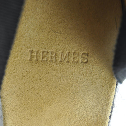Hermes Espadrille Platform Wedge Sandals 36 Black 7 of 7