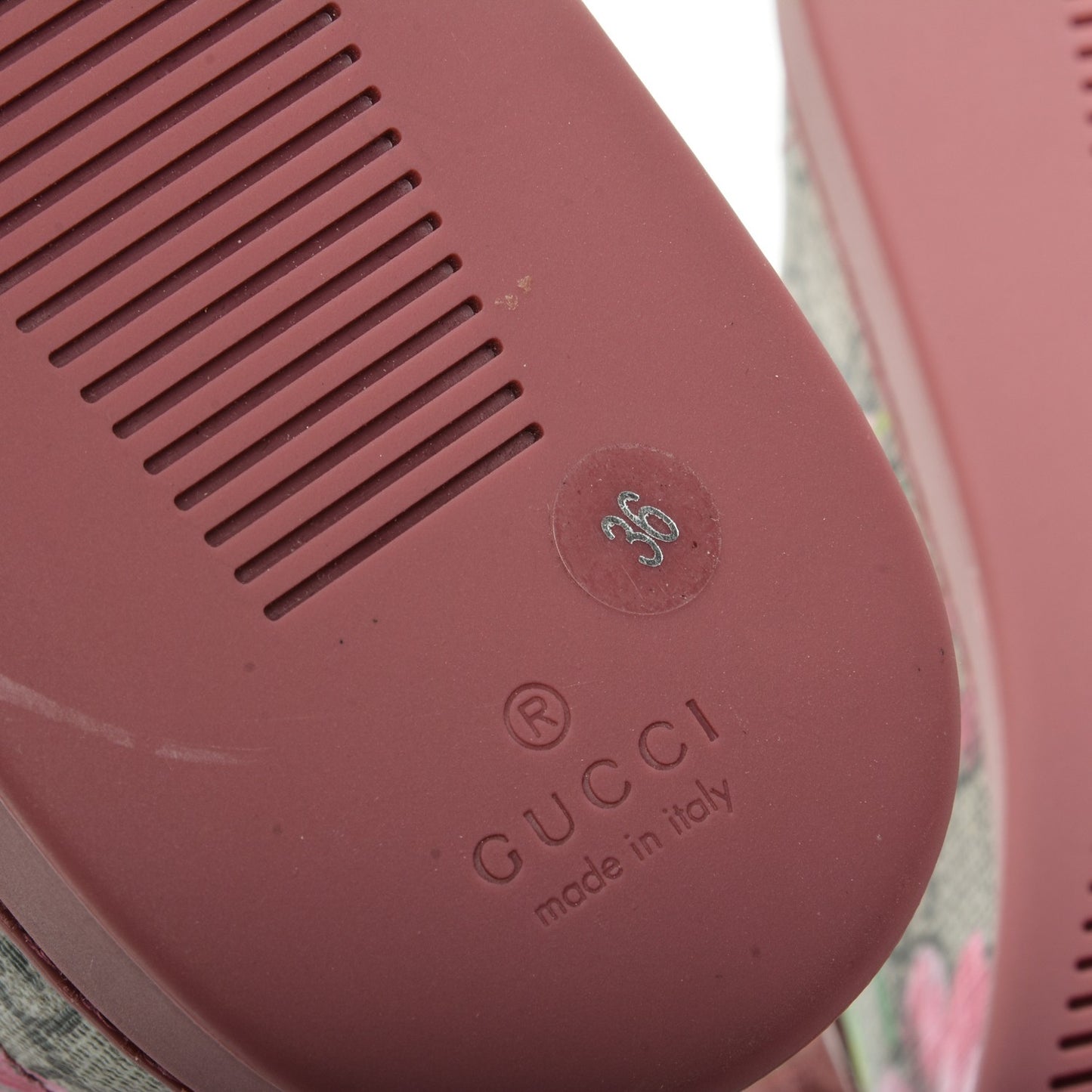 GG Supreme Monogram Blooms Womens High Top Sneakers 36 Beige Multicolor Dry Rose