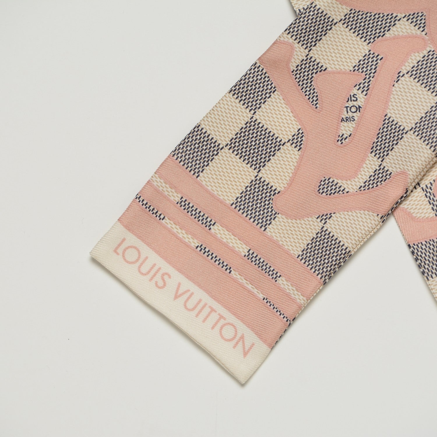 Louis Vuitton Silk Damier Azur Tahitienne Bandeau Rose Ballerine 3 of 5