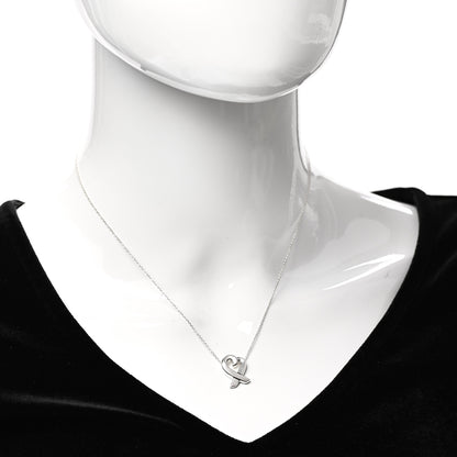Tiffany Sterling Silver Small Paloma Picasso Loving Heart Pendant Necklace 2 of 5