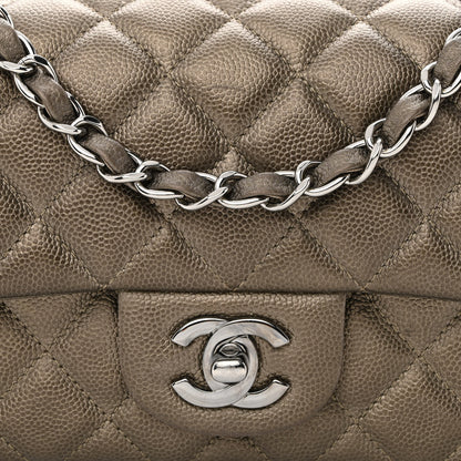 Chanel Iridescent Caviar Quilted Mini Rectangular Flap Bronze 8 of 11