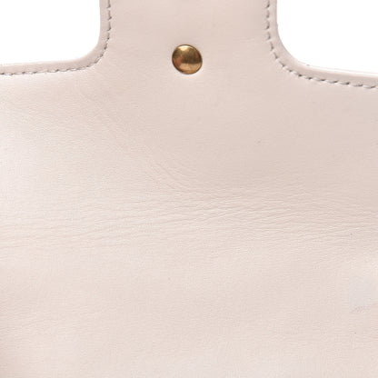 Gucci Calfskin Matelasse Super Mini GG Marmont Shoulder Bag White 12 of 13