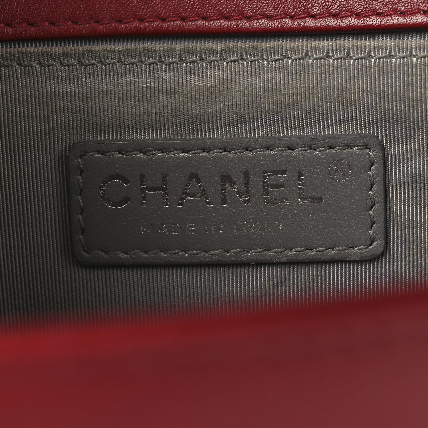 Chanel Calfskin Chevron Quilted Medium Boy Flap Red 6 of 13