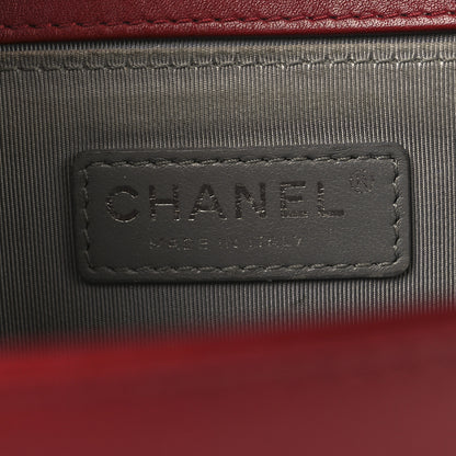 Chanel Calfskin Chevron Quilted Medium Boy Flap Red 6 of 13