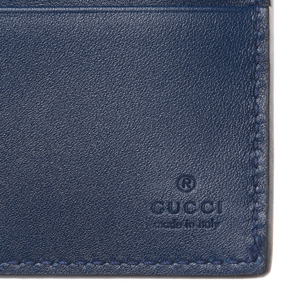 Gucci X MLB Guccissima Signature NY Yankees Embroidered Bi-Fold Wallet Royale Ivory 6 of 9