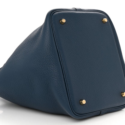 Hermes Taurillon Clemence Picotin Lock 22 MM Bleu De Prusse 9 of 11