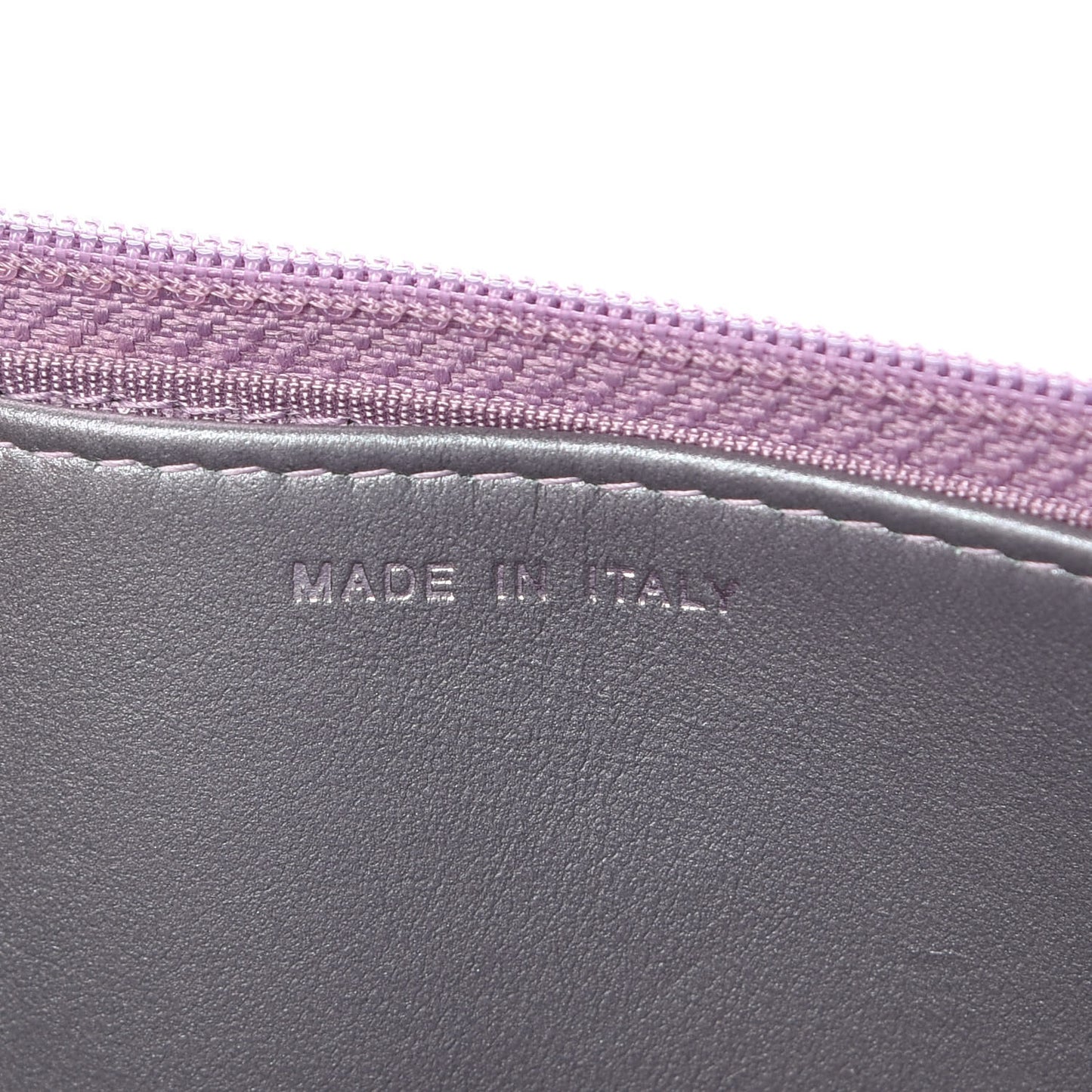 Iridescent Lambskin Quilted Reissue Wallet On Chain WOC Light Purple