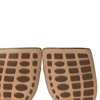 Bottega Veneta Vitello Lame Square Toe Sandals 35 Gold 8 of 8