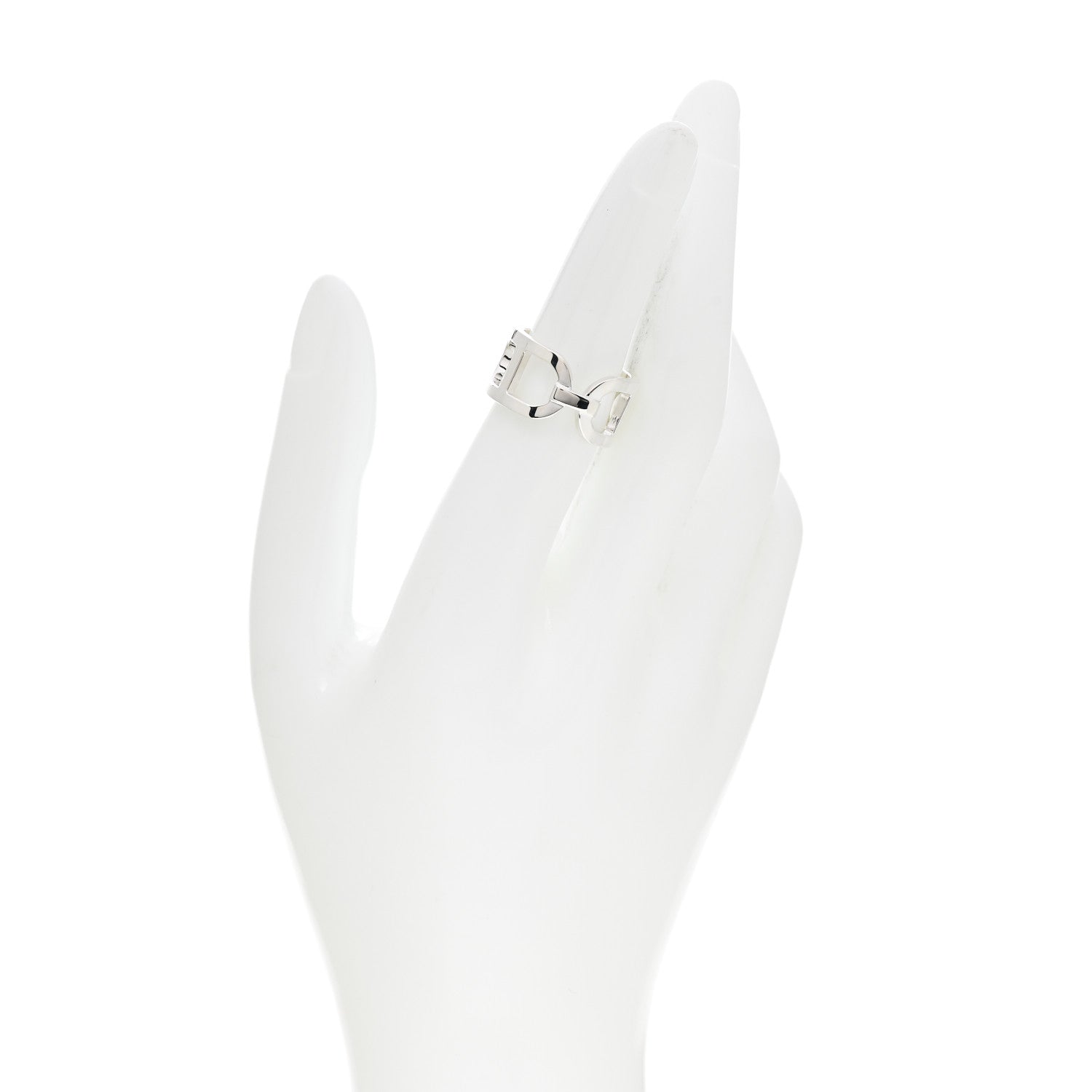 Hermes Sterling Silver MM Ever Chaine d'Ancre Ring 53 6.5 2 of 5