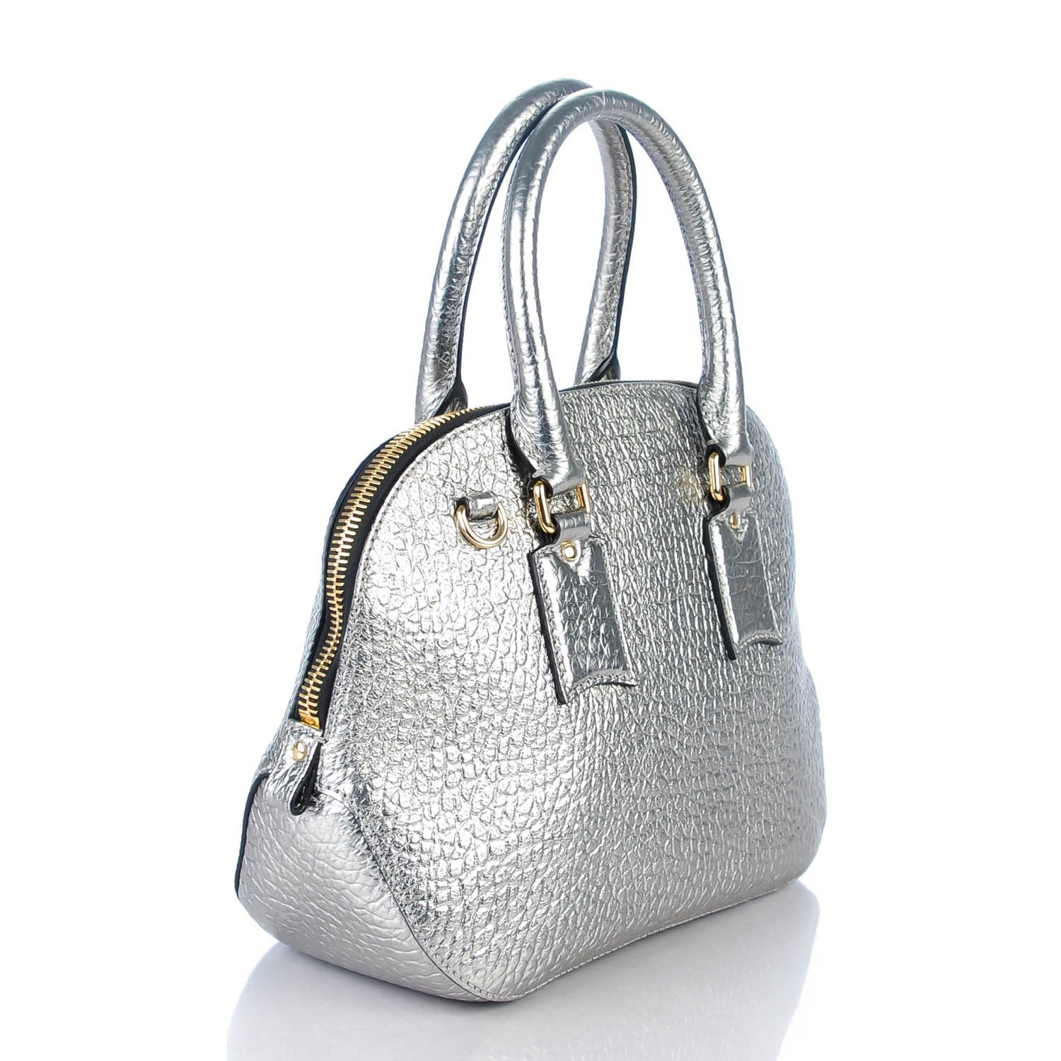 Burberry Heritage Grain Small Orchard Bowling Bag Silver 3 of 10