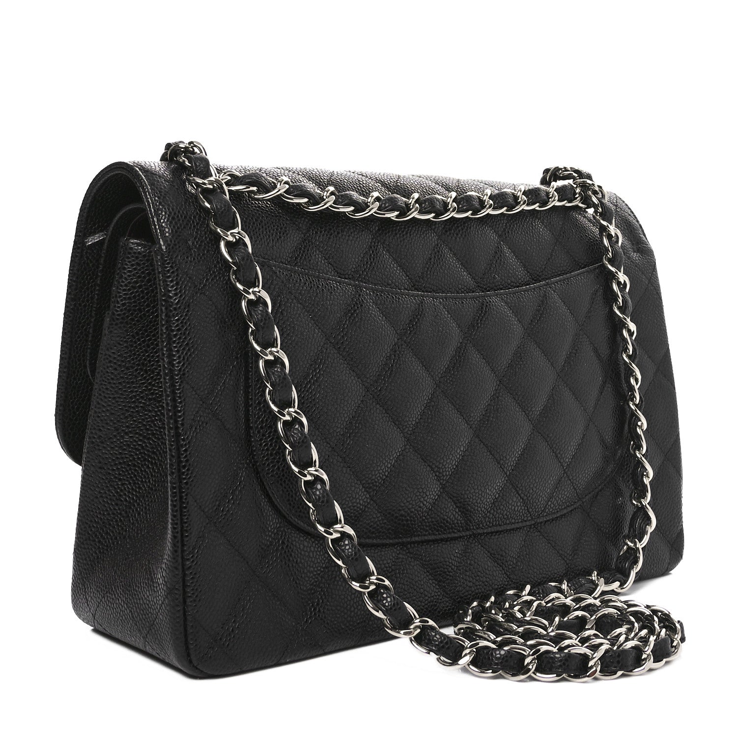 Chanel Caviar Quilted Jumbo Double Flap Black 3 of 10