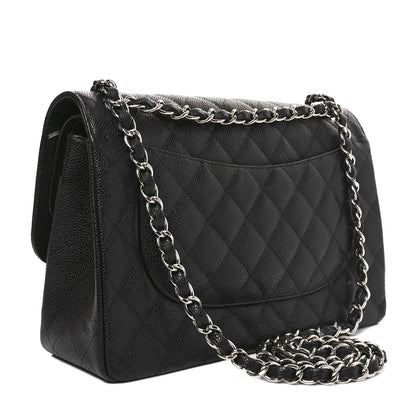 Chanel Caviar Quilted Jumbo Double Flap Black 3 of 10