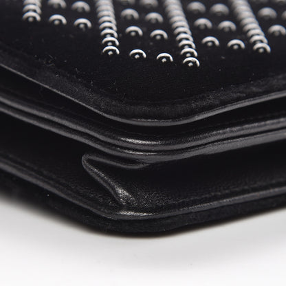 Chanel Velvet Studded Wallet On Chain WOC Black 5 of 16