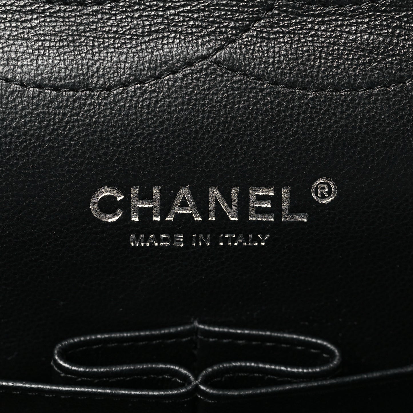 Patent Quilted Jumbo Double Flap Black