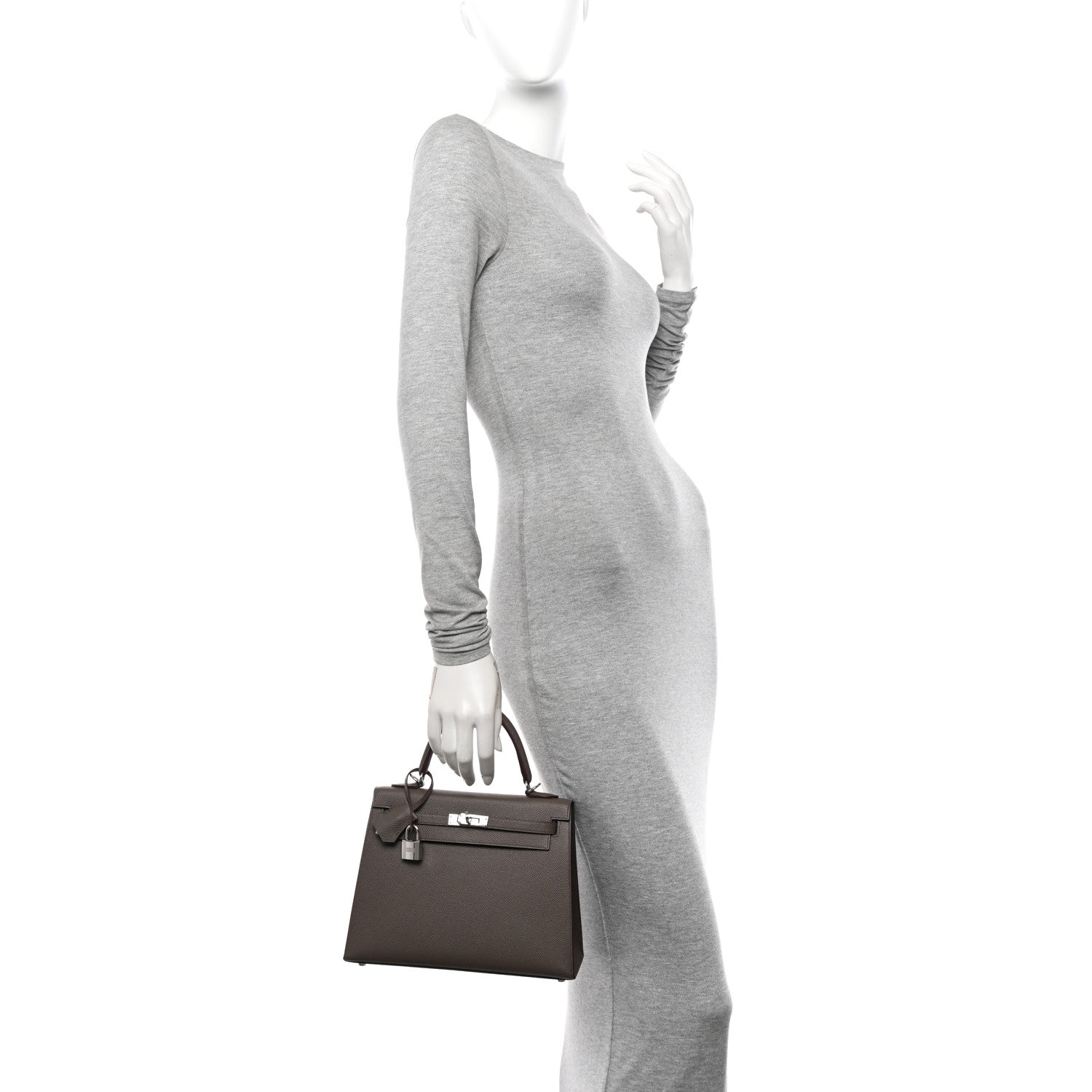 Hermes Epsom Kelly Sellier 25 Etain 2 of 12