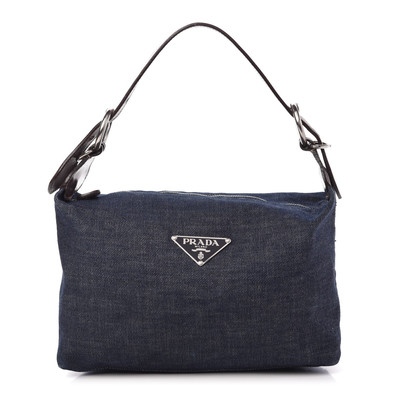 Prada Denim Shoulder Bag Bleu 1 of 10