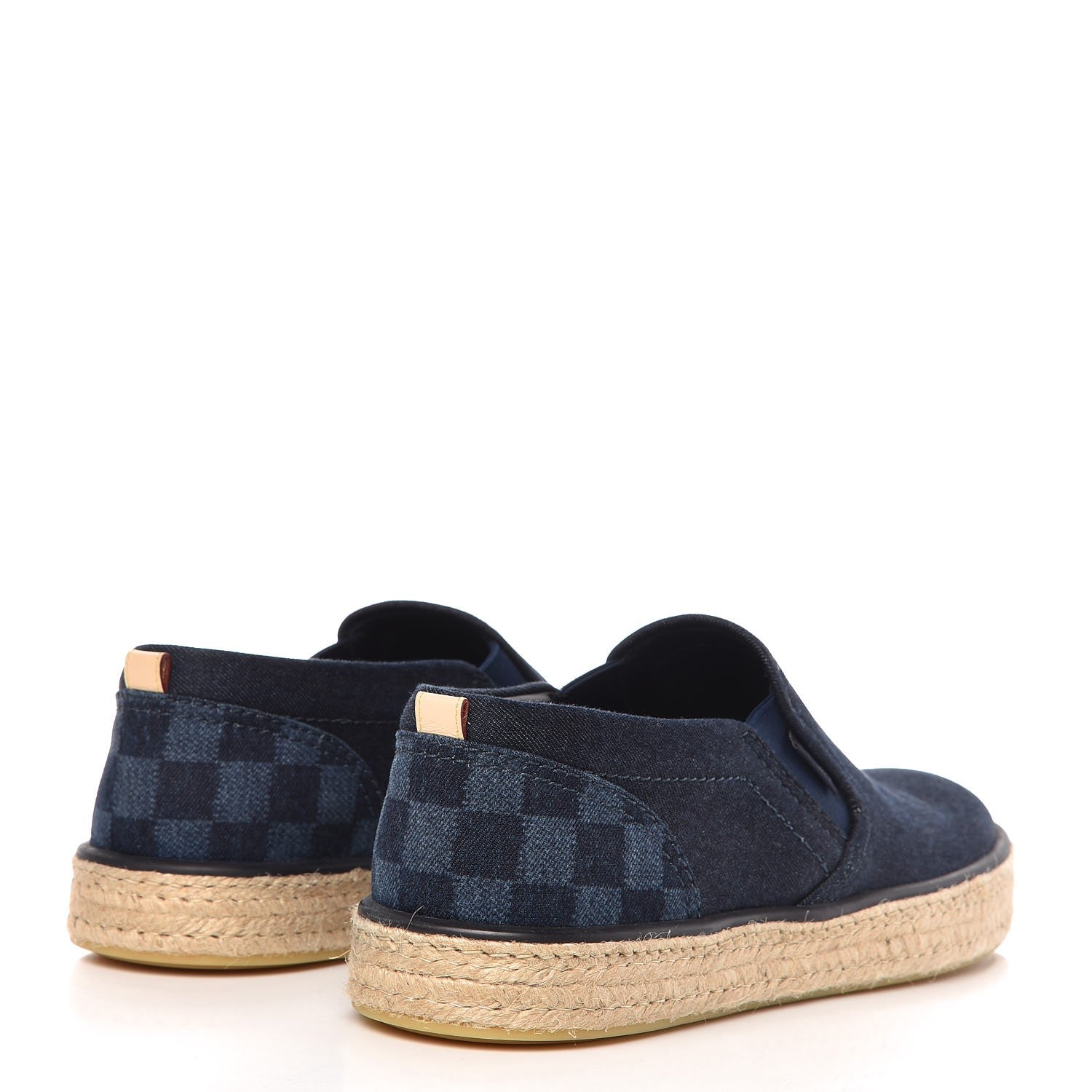 Louis Vuitton Mens Denim Damier Coconut Grove Slip On 11 Marine 4 of 10