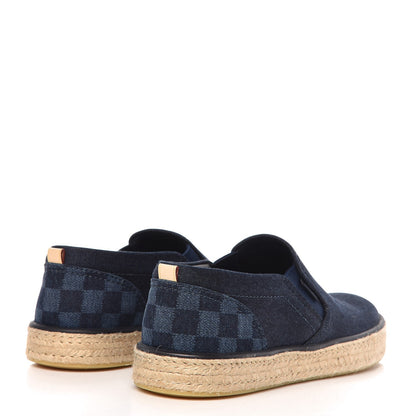 Louis Vuitton Mens Denim Damier Coconut Grove Slip On 11 Marine 4 of 10