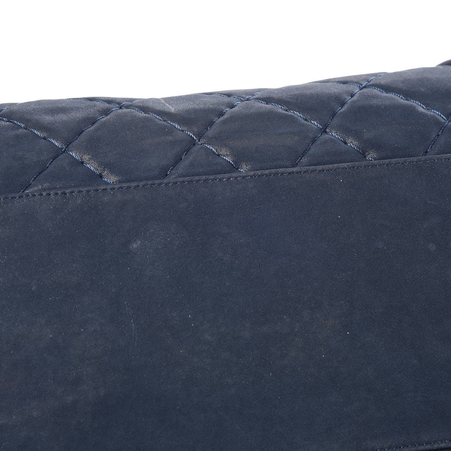 Chanel Iridescent Calfskin Quilted Relax CC Bowler Blue 10 of 10