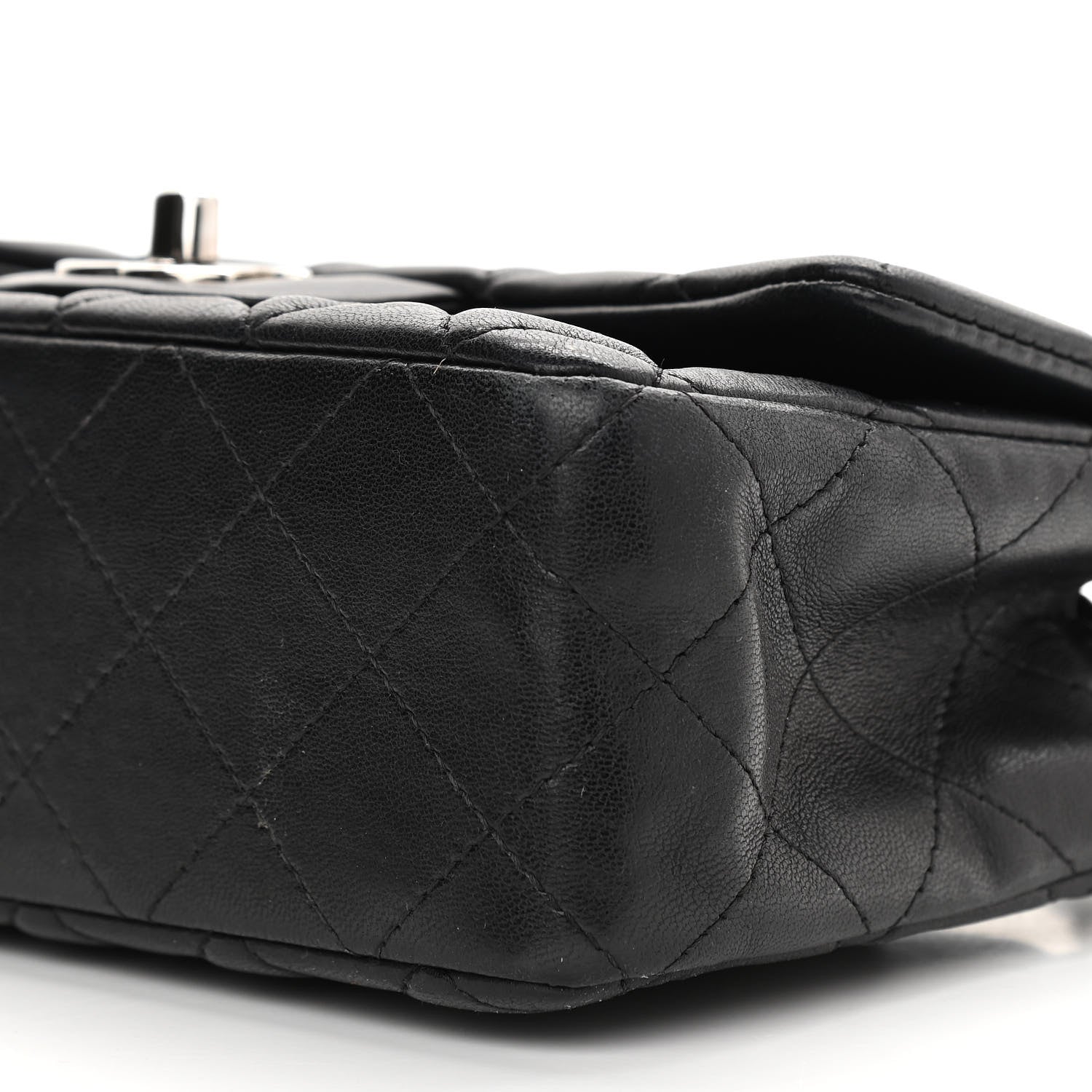 Chanel Lambskin Quilted Mini Rectangular Flap Black 6 of 10
