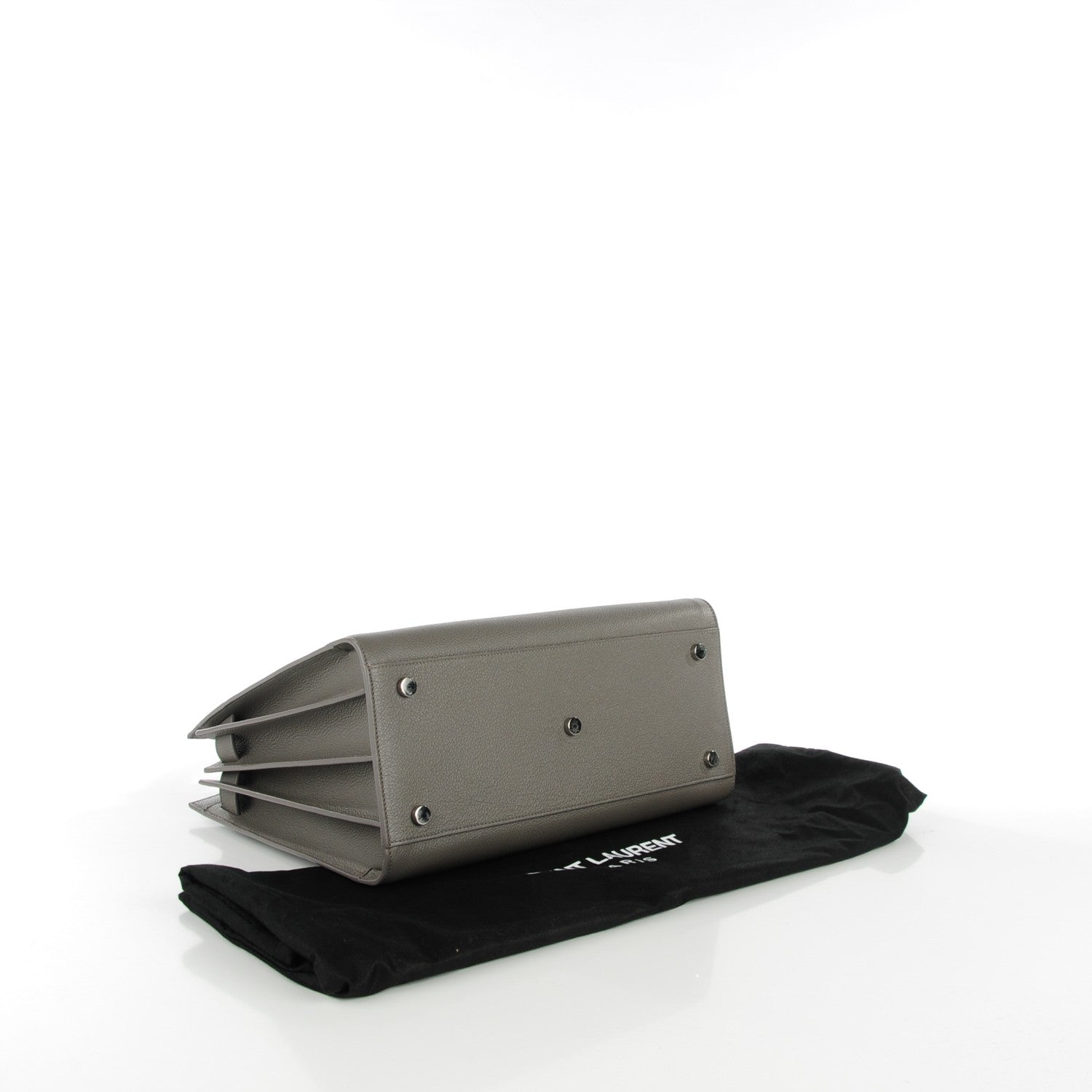 Saint Laurent Grained Calfskin Small Sac De Jour Fog 4 of 7