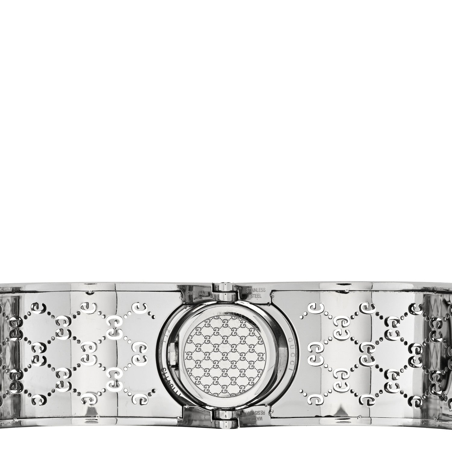 Gucci Stainless Steel Diamond Pave Bezel Mother of Pearl 23mm Twirl Quartz Watch 4 of 4