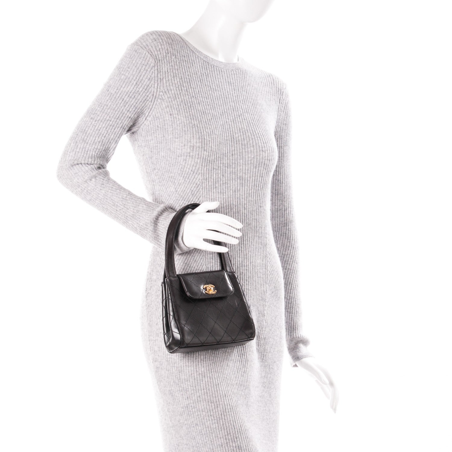 Chanel Lambskin Quilted Flap Bag Black 2 of 7