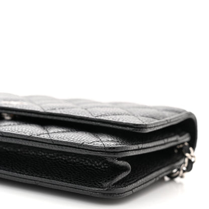 Chanel Caviar Quilted Wallet on Chain WOC Black 11 of 12
