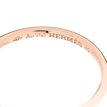 Hermes 18K Rose Gold Diamond Gambade Ring 49 5 5 of 6