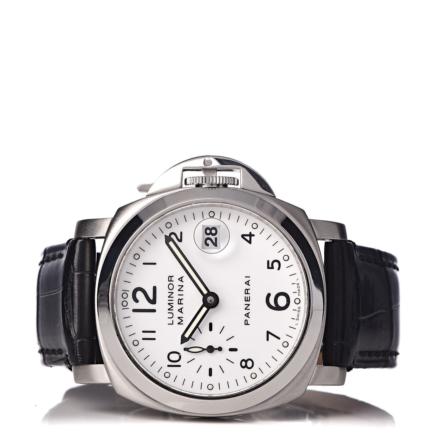 Panerai Stainless Steel Alligator 40mm Luminor Marina Automatic Watch PAM00049 3 of 11