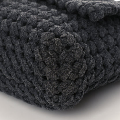 Fendi Wool Woven Baguette Grey 6 of 9