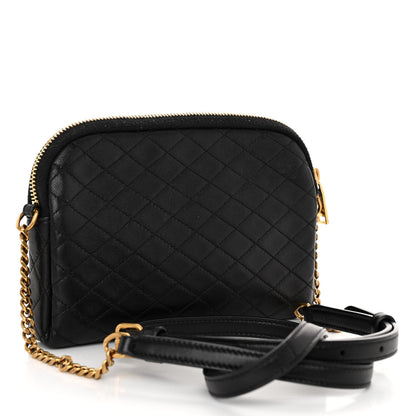 Saint Laurent Lambskin Quilted Gaby Zipped Pouch Black 3 of 10