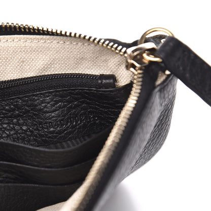 Gucci Pebbled Calfskin Soho Wristlet Black 6 of 7