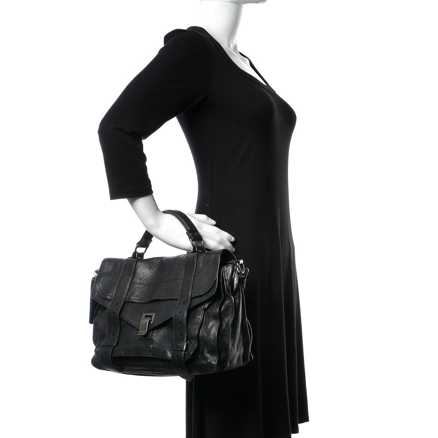Lambskin Medium PS1 Satchel Black