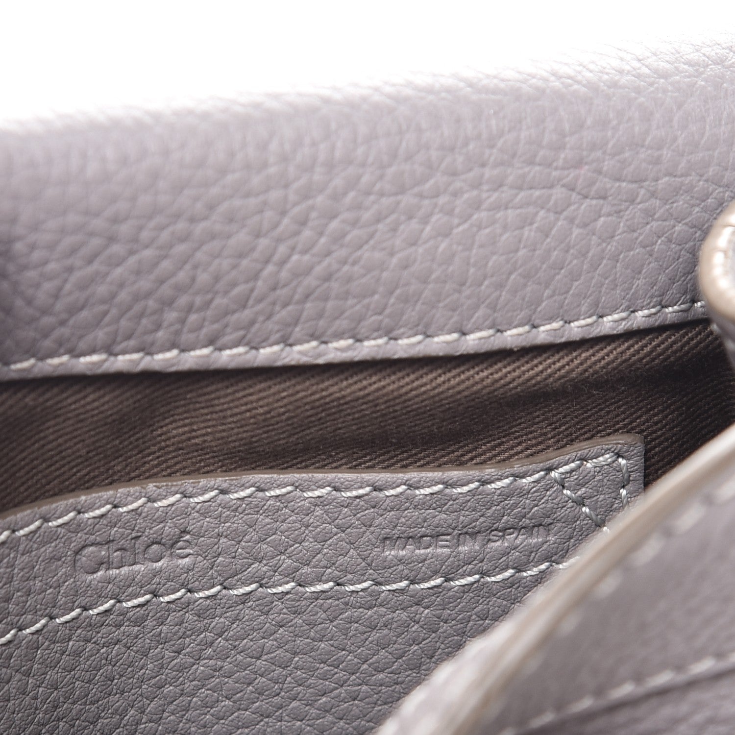 Chloe Calfskin Mini Marcie Round Crossbody Bag Cashmere Grey 6 of 8