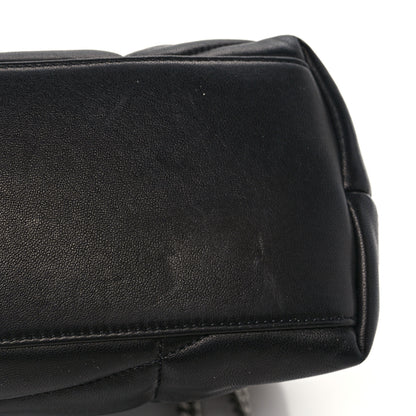 Saint Laurent Lambskin Quilted Small Loulou Puffer Monogram Chain Satchel Black 12 of 12