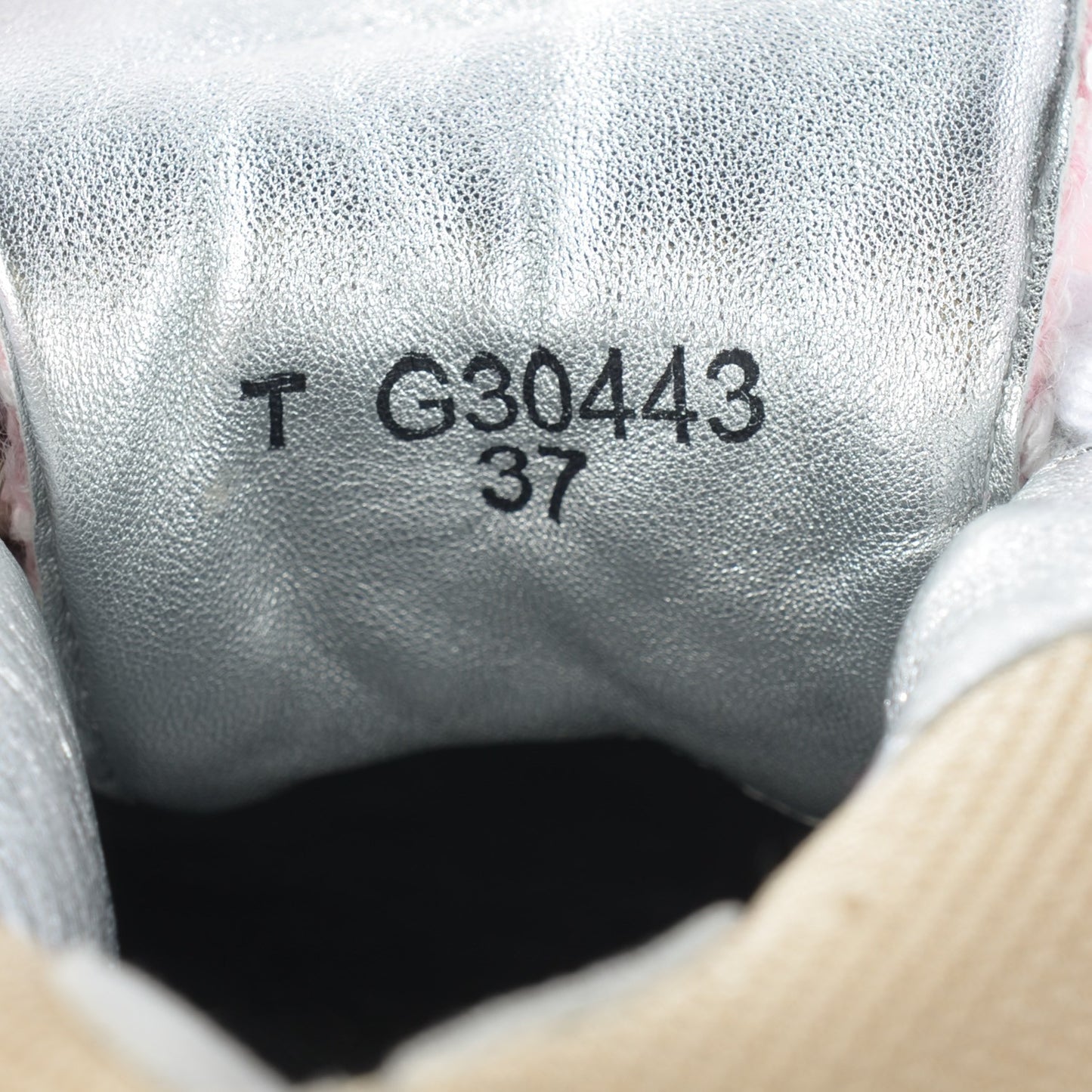 Tweed Suede Calfskin Sneaker High Boots 37 Pink