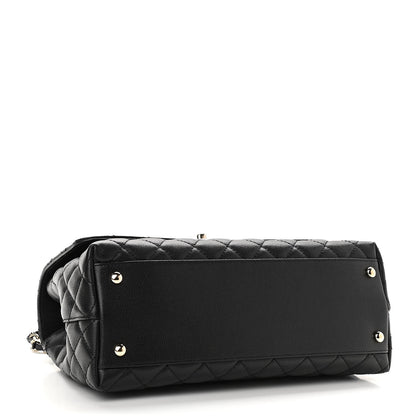 Chanel Caviar Quilted Small Coco Handle Flap Black 3 of 10