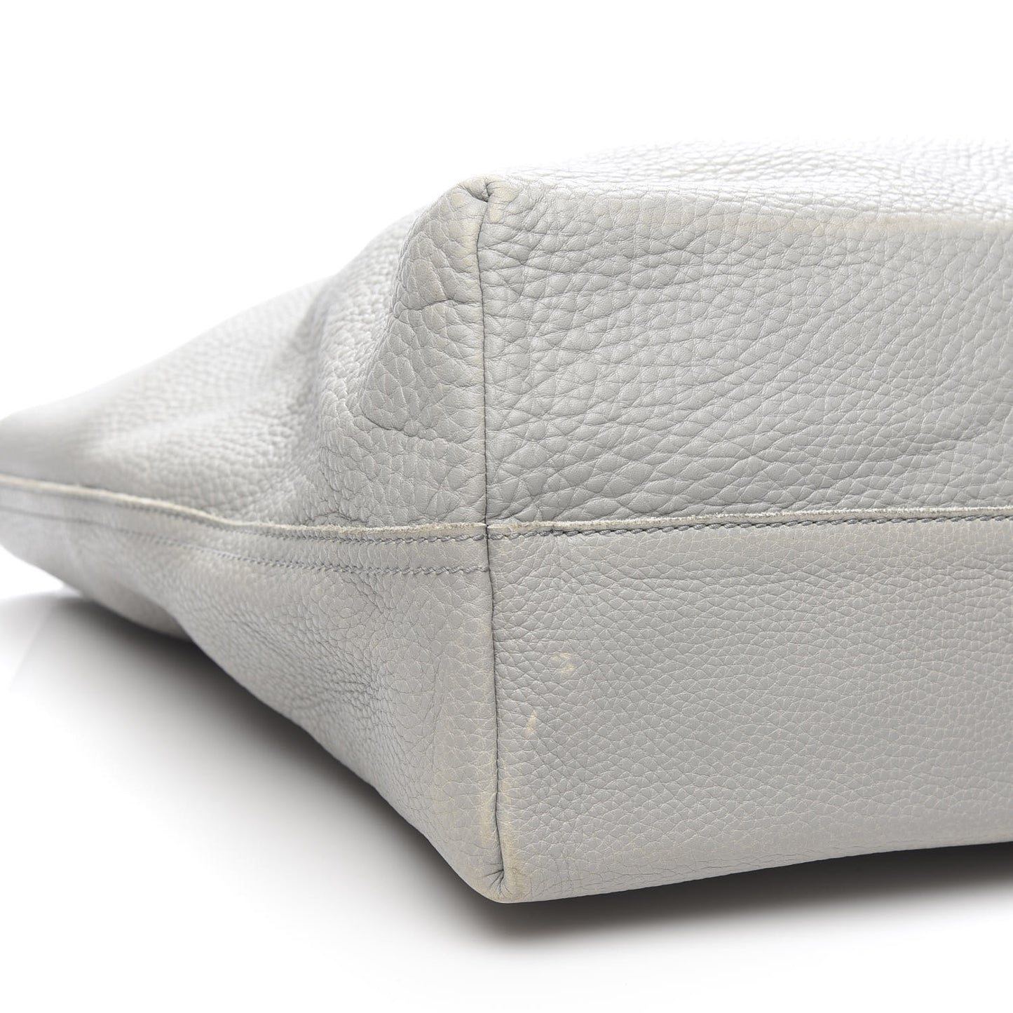 Cervo Deerskin Shopping Tote Light Grey