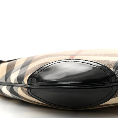 Burberry Patent Nova Check Dryden Crossbody Bag Black 8 of 10