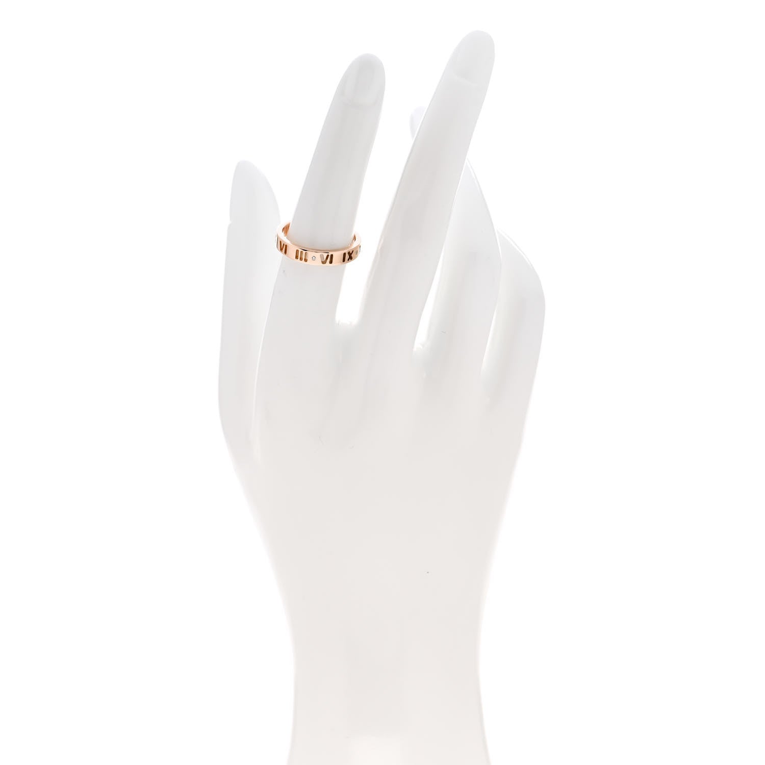 Tiffany 18K Rose Gold Diamond Atlas Pierced Ring 53 6.25 2 of 4