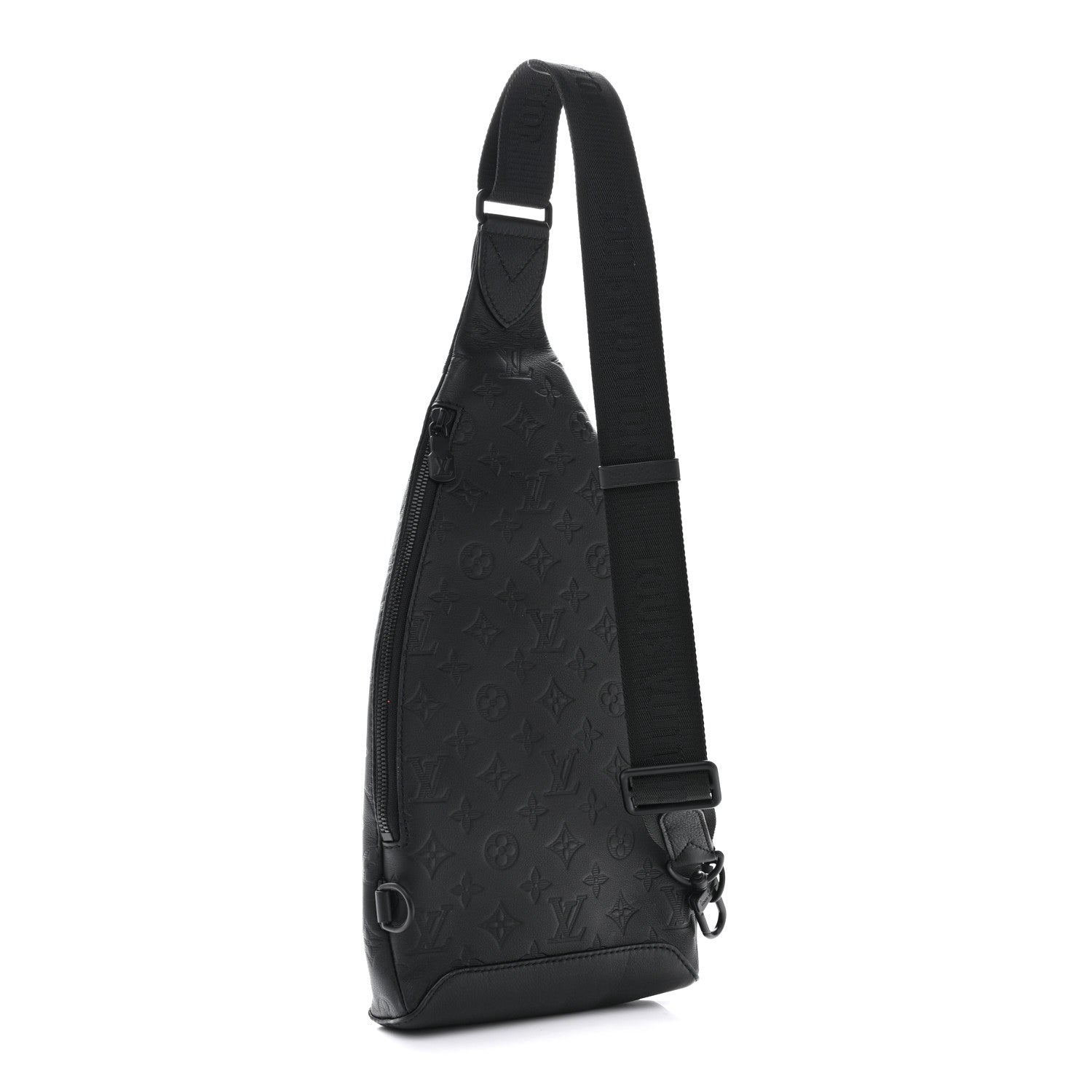 Louis Vuitton Calfskin Shadow Monogram Duo Slingbag Black 3 of 9