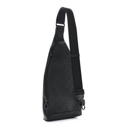 Louis Vuitton Calfskin Shadow Monogram Duo Slingbag Black 3 of 9