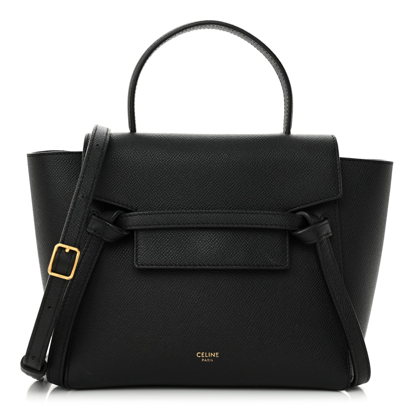 Grained Calfskin Nano Belt Bag Black