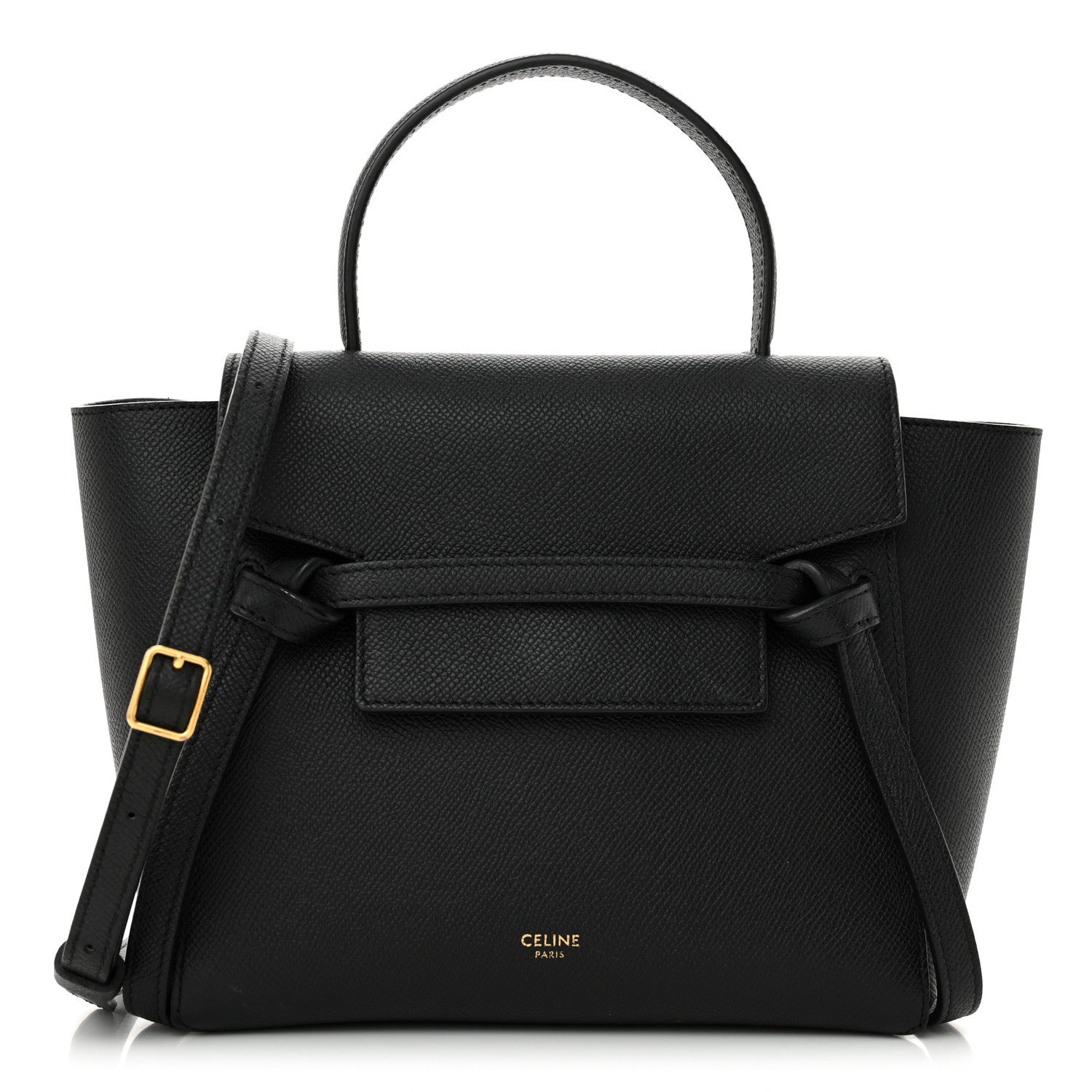 Celine Grained Calfskin Nano Belt Bag Black 1 of 11
