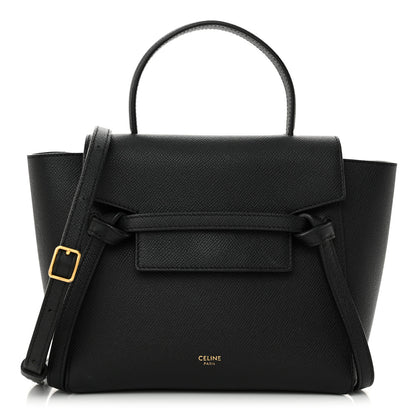 Celine Grained Calfskin Nano Belt Bag Black 1 of 11