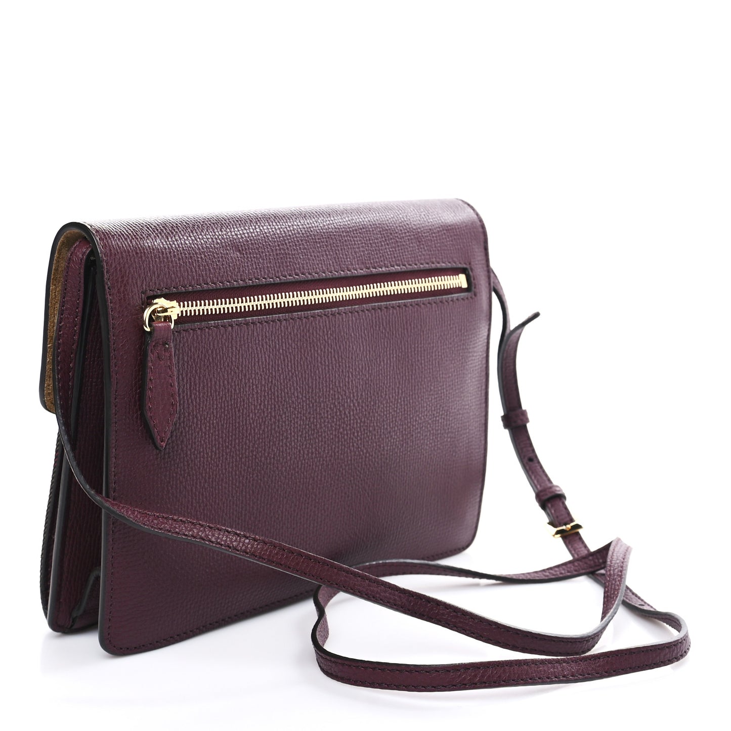 Derby Calfskin House Check Small Macken Crossbody Bag Mahogany Red