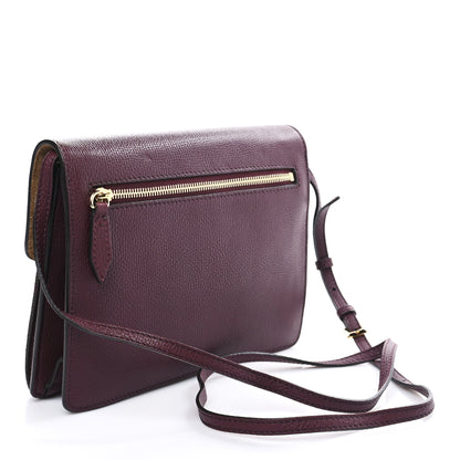 Burberry Derby Calfskin House Check Small Macken Crossbody Bag Mahogany Red 3 of 9