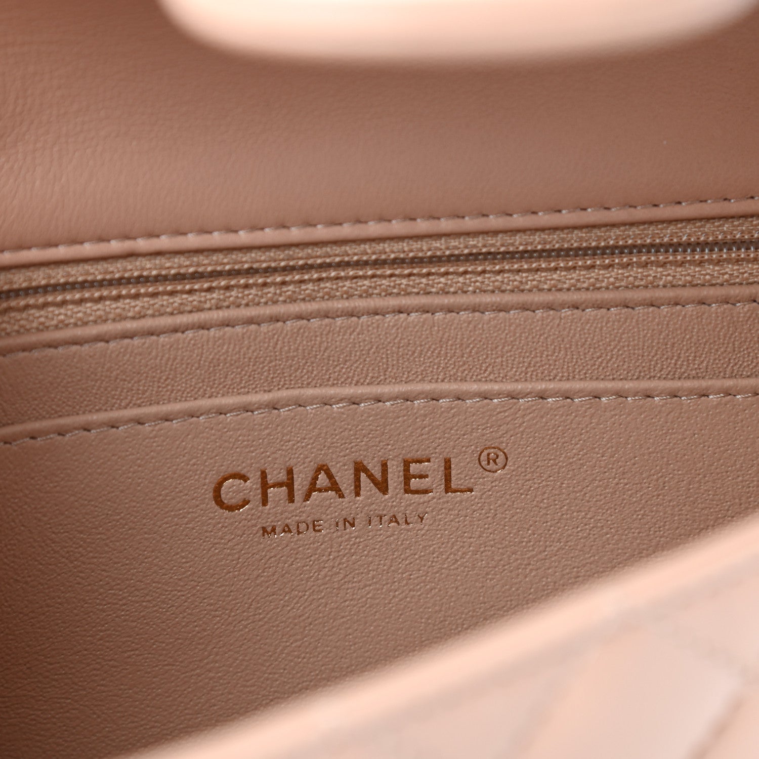 Chanel Lambskin Quilted Mini Rectangular Flap Beige 6 of 11