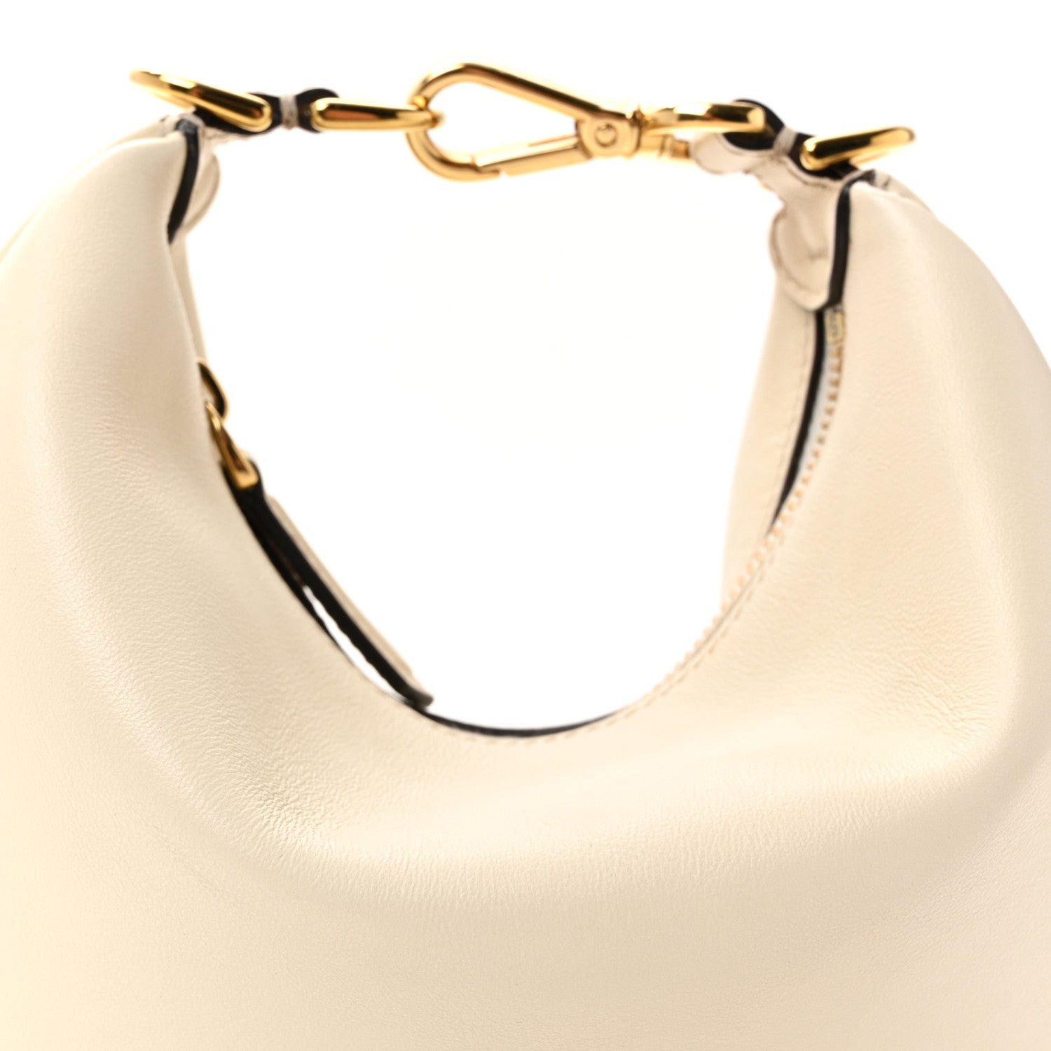 Fendi Vitello Grace Matte Mini Fendigraphy Hobo Bag White Ice 8 of 10